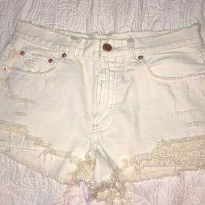white jean shorts